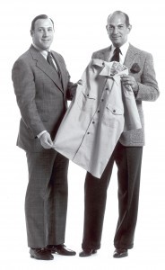 Oscar de la Renta, right, with iconic uniform redesign