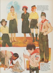 Scouting Magazine spread showcasing de la Renta's new uniform