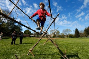 Scouts demonstrated their skills at the Redwood Empire Council's March Scout-O-Rama (Photo Credit: The Press Democrat/ Alvin Jornada)