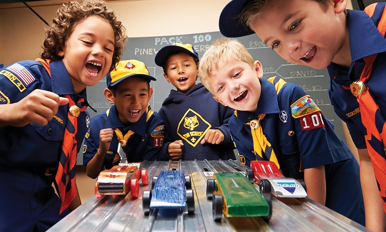 Scouting spirit exhibited in Pinewood Derby