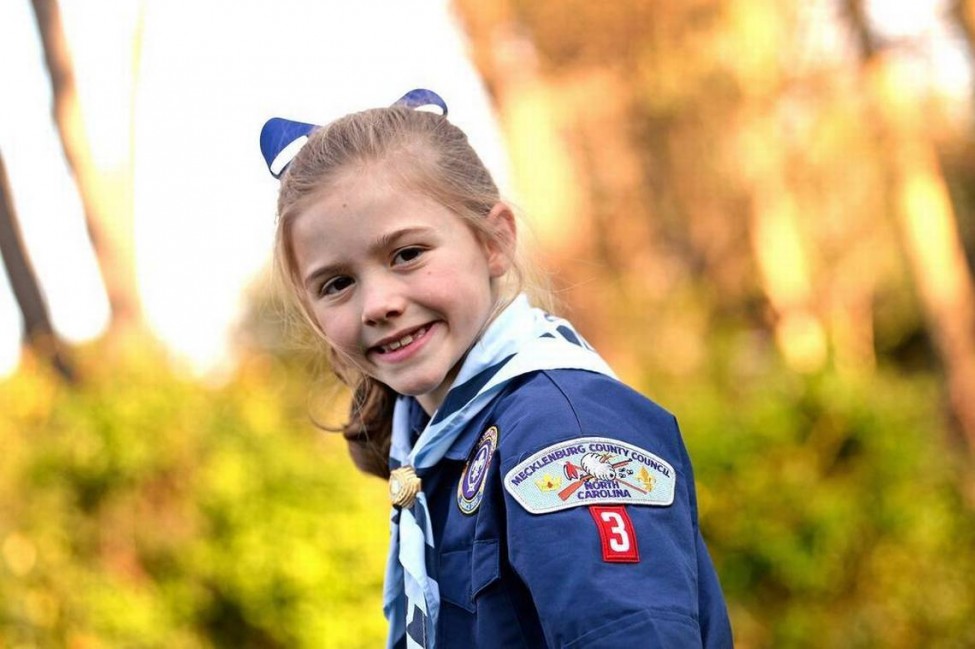 This Young Lady Is Ready to Take on the Challenges that Cub Scouting Has to Offer